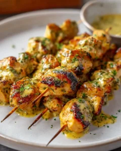 Spicy Air Fryer Chicken Skewers