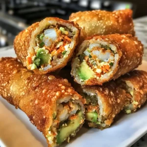 Crispy Spicy Crab Sushi Egg Rolls