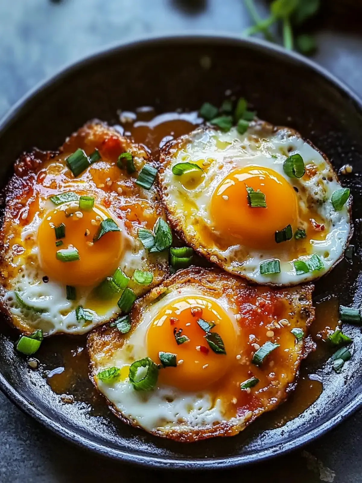 Spicy Sweet and Sour Fried Eggs