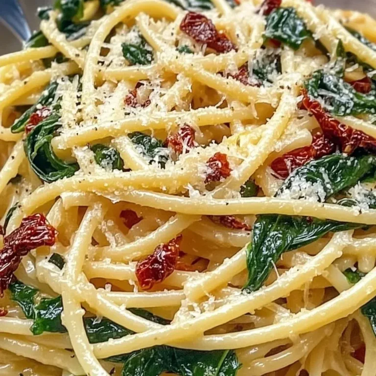 Irresistible Spinach Sun Dried Tomato Pasta