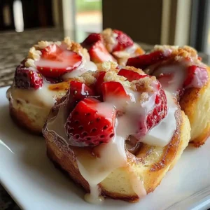 Strawberry Cheesecake Cinnamon Rolls