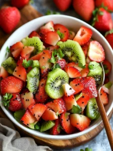 Refreshing Strawberry Kiwi Fruit Salad