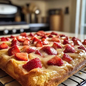 Sweet & Tart Strawberry Lemonade Sourdough Focaccia