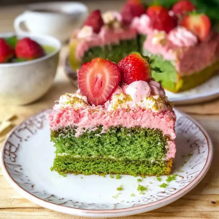 Irresistible Strawberry Matcha Latte Cake for Delightful Evenings