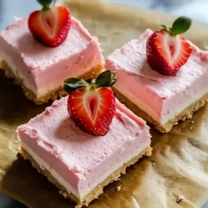 Strawberry Mousse Cheesecake Bars