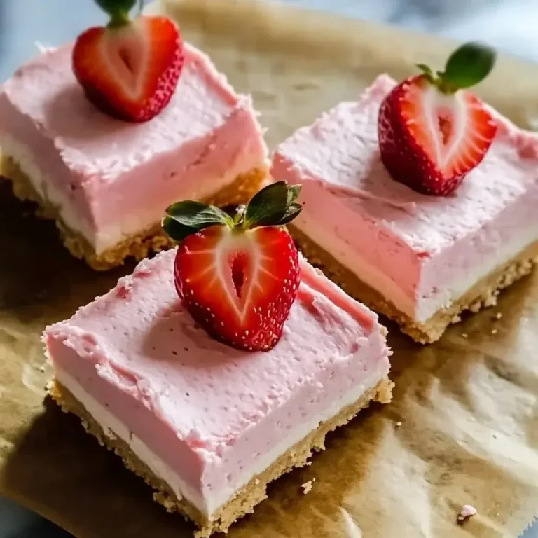 Strawberry Mousse Cheesecake Bars
