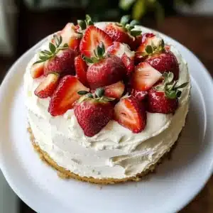 Strawberry Shortcake Cake with Mascarpone