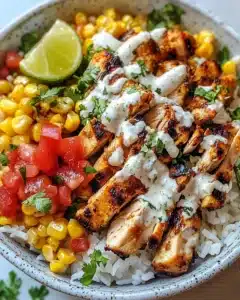 Street Corn Chicken Rice Bowl