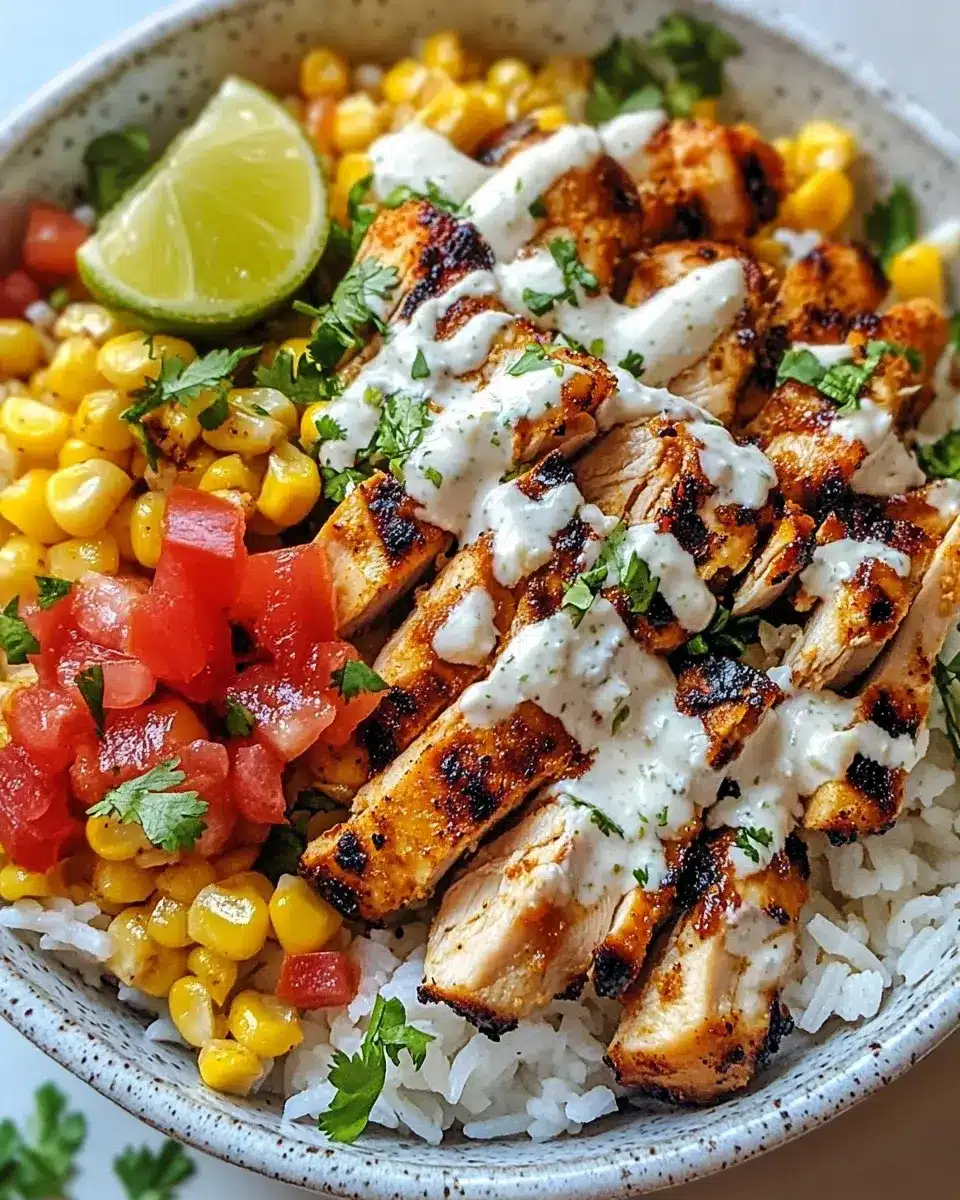 Street Corn Chicken Rice Bowl
