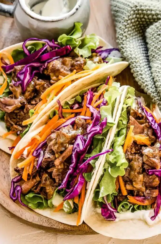 Sweet Korean BBQ Beef Tacos
