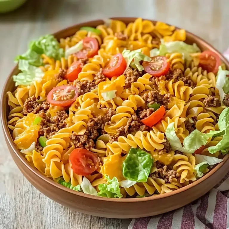 Taco Pasta Salad with Ground Beef