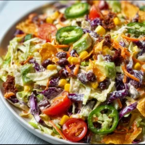 Easy Tex-Mex Cowboy Cabbage Salad with Chipotle Dressing