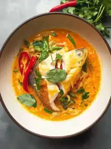 Thai Red Curry Poached Fish