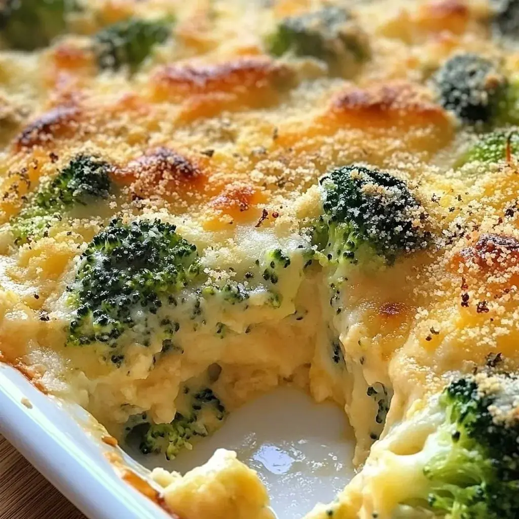 Three-Cheese Broccoli Bake