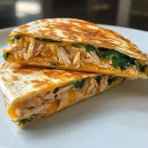 Spicy Tuna Melt Quesadilla with Sriracha Sauce