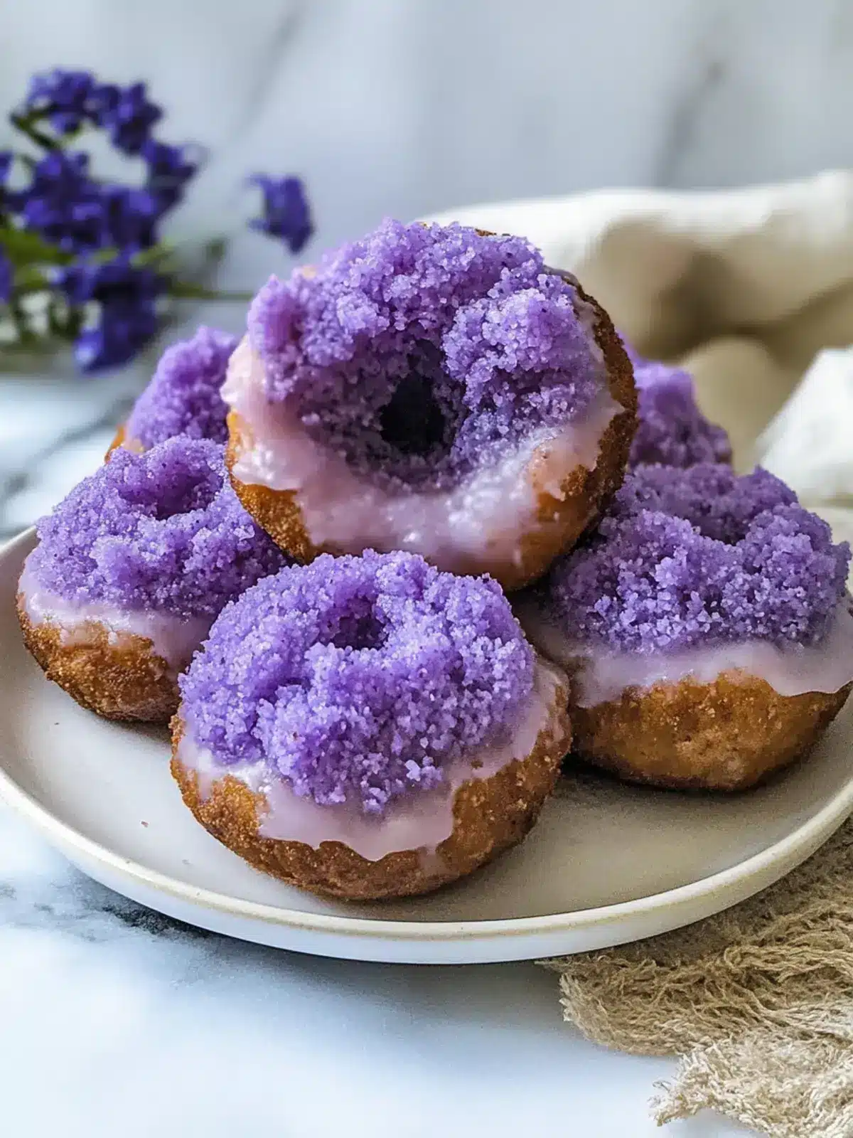 Ube Mochi Donuts