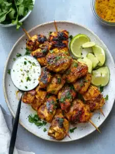 Yogurt Marinated Chicken with Harissa and Garlic Delight