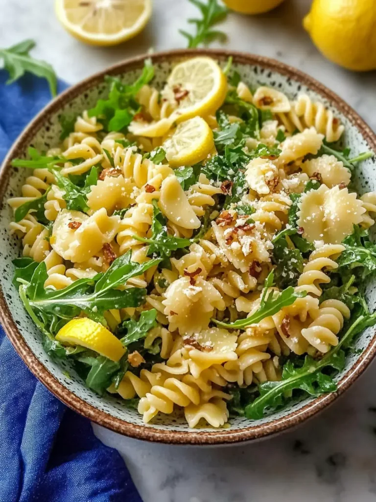 Zesty Lemon Arugula Pasta Salad