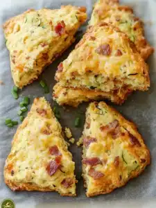 Zucchini Bacon Cheddar Scones