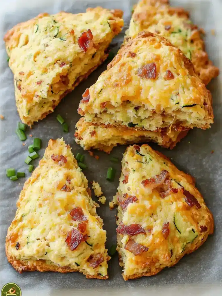 Zucchini Bacon Cheddar Scones