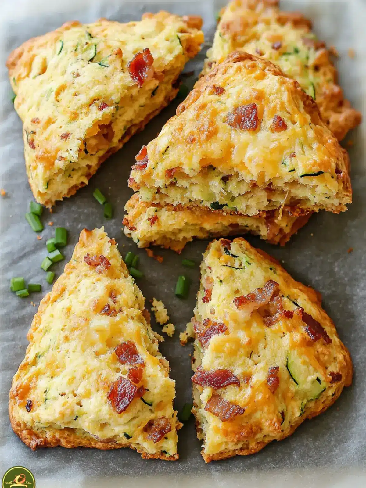 Zucchini Bacon Cheddar Scones