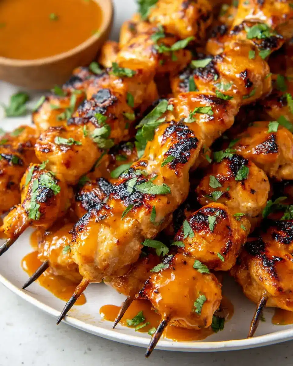 air fryer bang bang chicken skewers