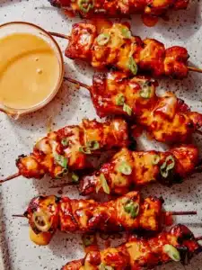 Air Fryer Bang Bang Chicken Skewers