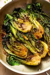 Baby Bok Choy with Warm Garlic Dressing