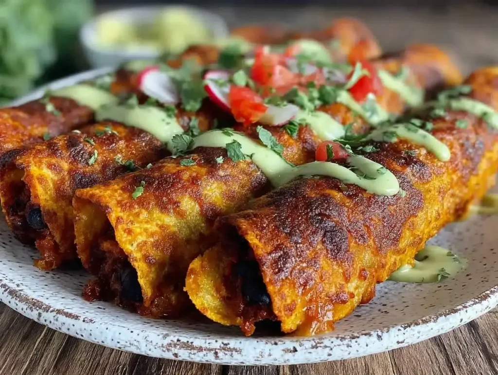 black bean sweet potato flautas