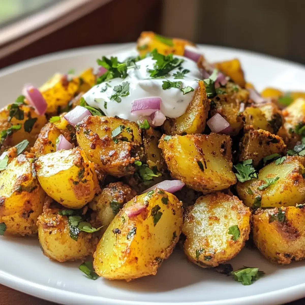 chaat masala potatoes
