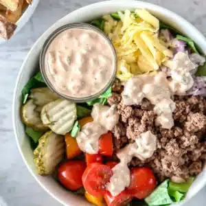 Easy Cheeseburger Bowl (With Smashburger Sauce)