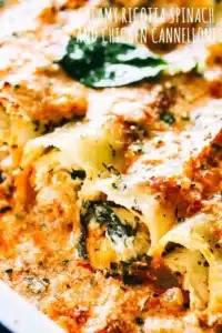 Cheesy Baked Cannelloni with Chicken