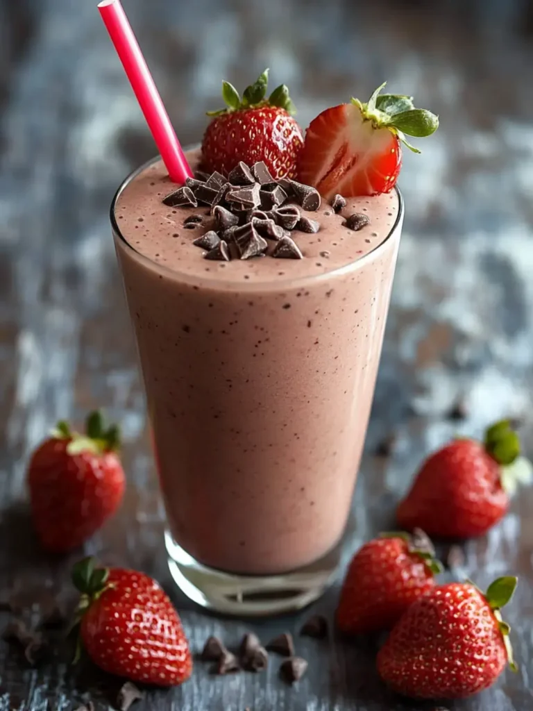 chocolate covered strawberry smoothie