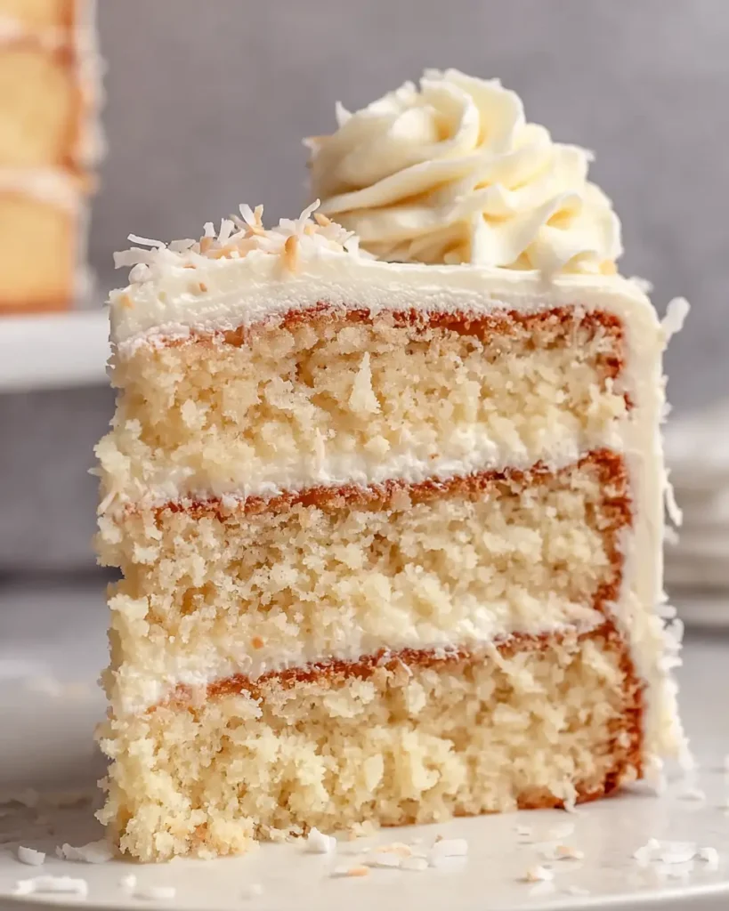coconut cake with cream cheese frosting