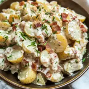 Creamy Potato Salad with Chicken Bacon