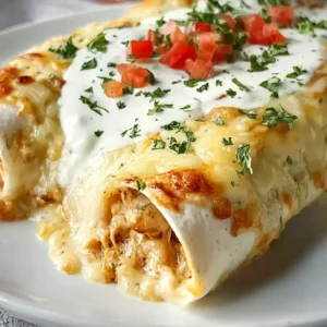Creamy Queso Chicken Enchiladas
