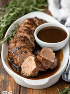 Savory Crockpot Brown Sugar Balsamic Pork Tenderloin Delight
