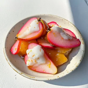 Dairy-Free Pear Compote with Hibiscus & Orange