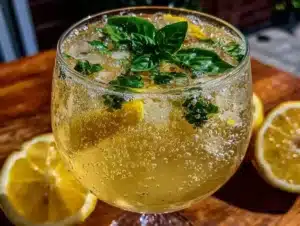 Easy Homemade Limoncello Spritz with Fresh Basil