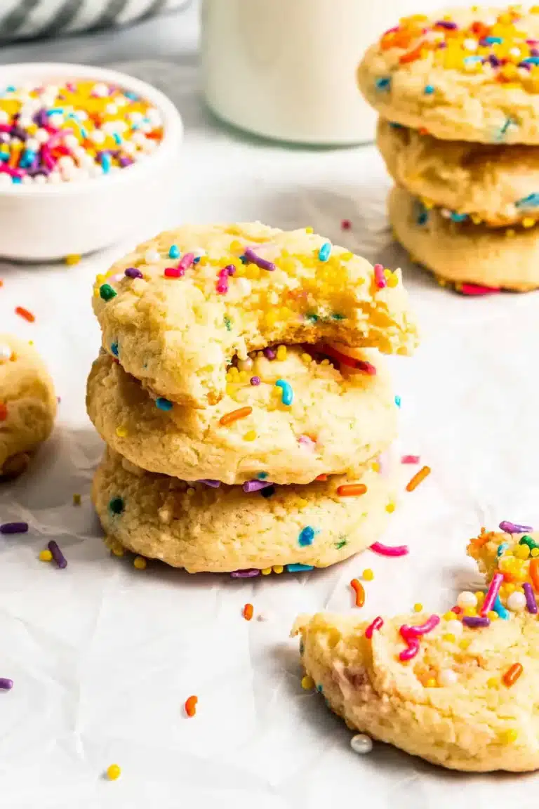 Funfetti Cookies – Colorful Cake Mix Cookies!