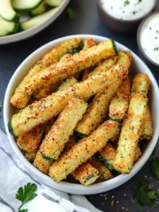 Crispy Low Calorie Air Fryer Zucchini Fries