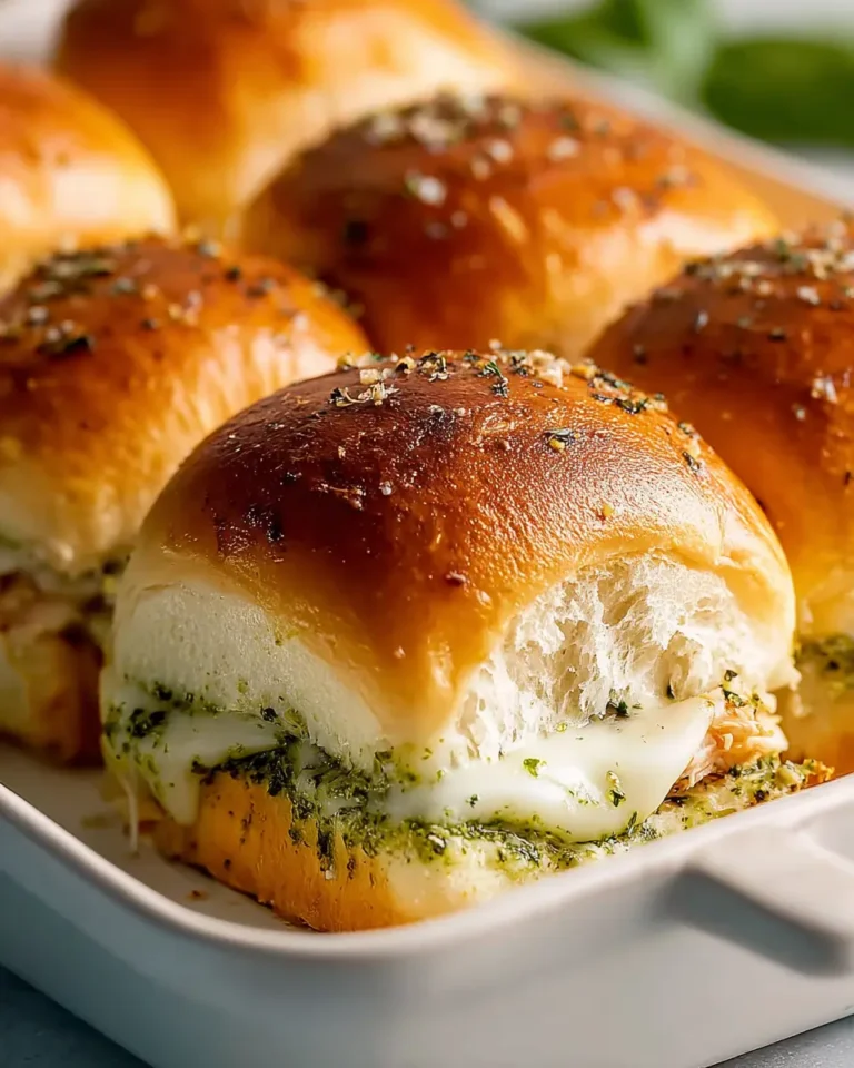 pesto chicken sliders