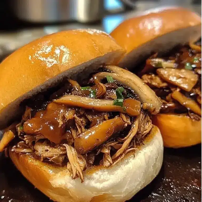pulled mushroom sandwiches