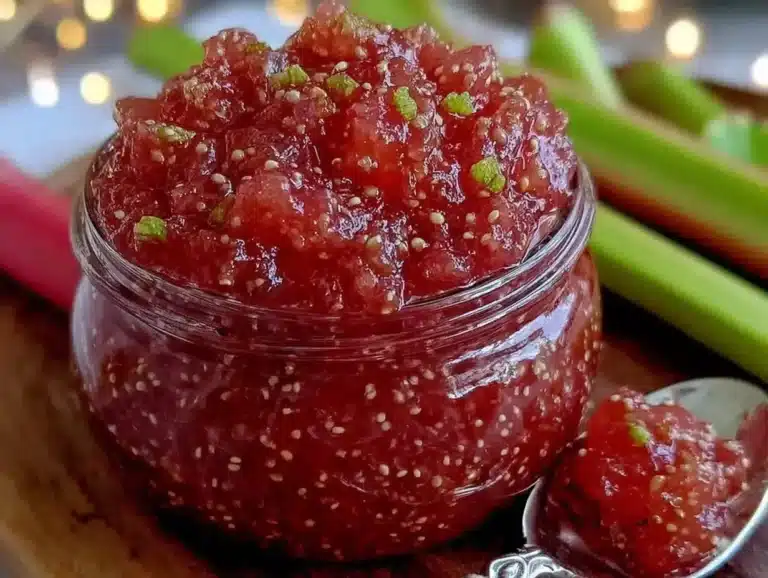 rhubarb chia jam