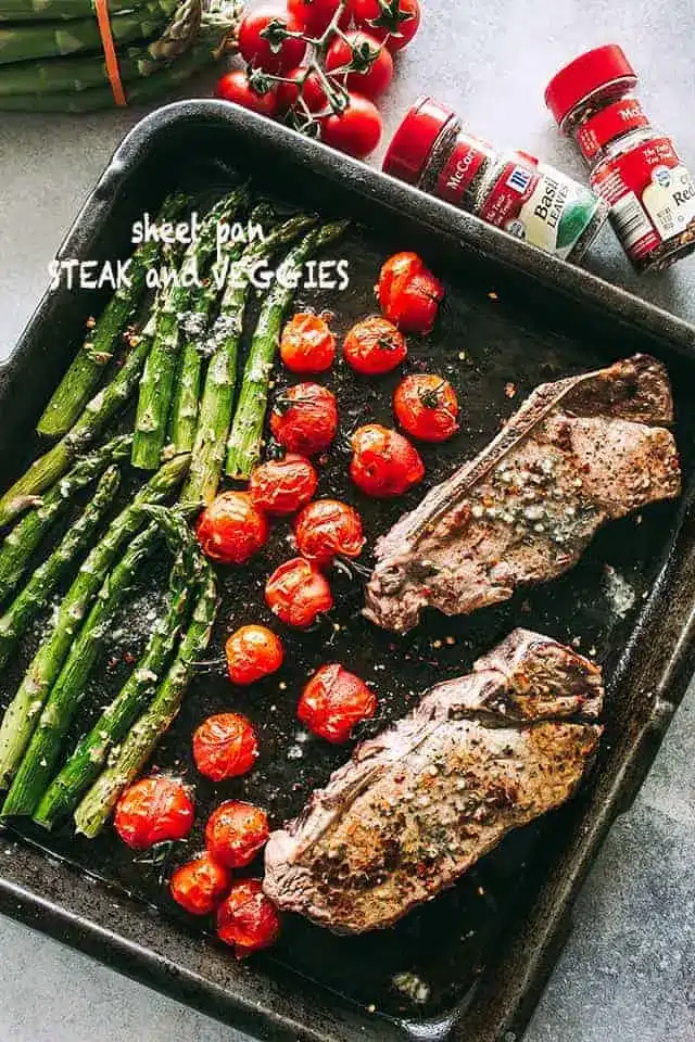 sheet pan steak and veggies