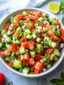 Zesty Shirazi Salad with Crunchy Tortilla Chips Delight