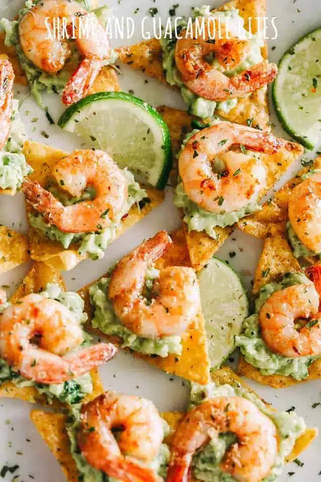 shrimp guacamole bites
