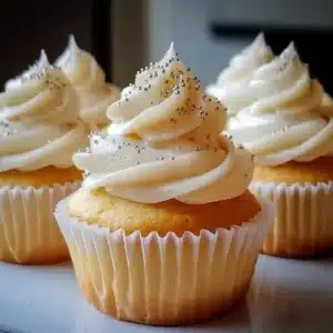 Silver Snow Vanilla Cupcakes