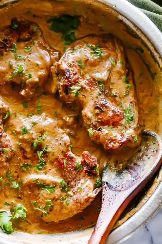 smothered pork chops