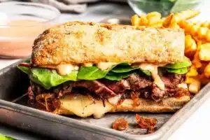 Steak Sandwich with Gruyère and Caramelized Onions